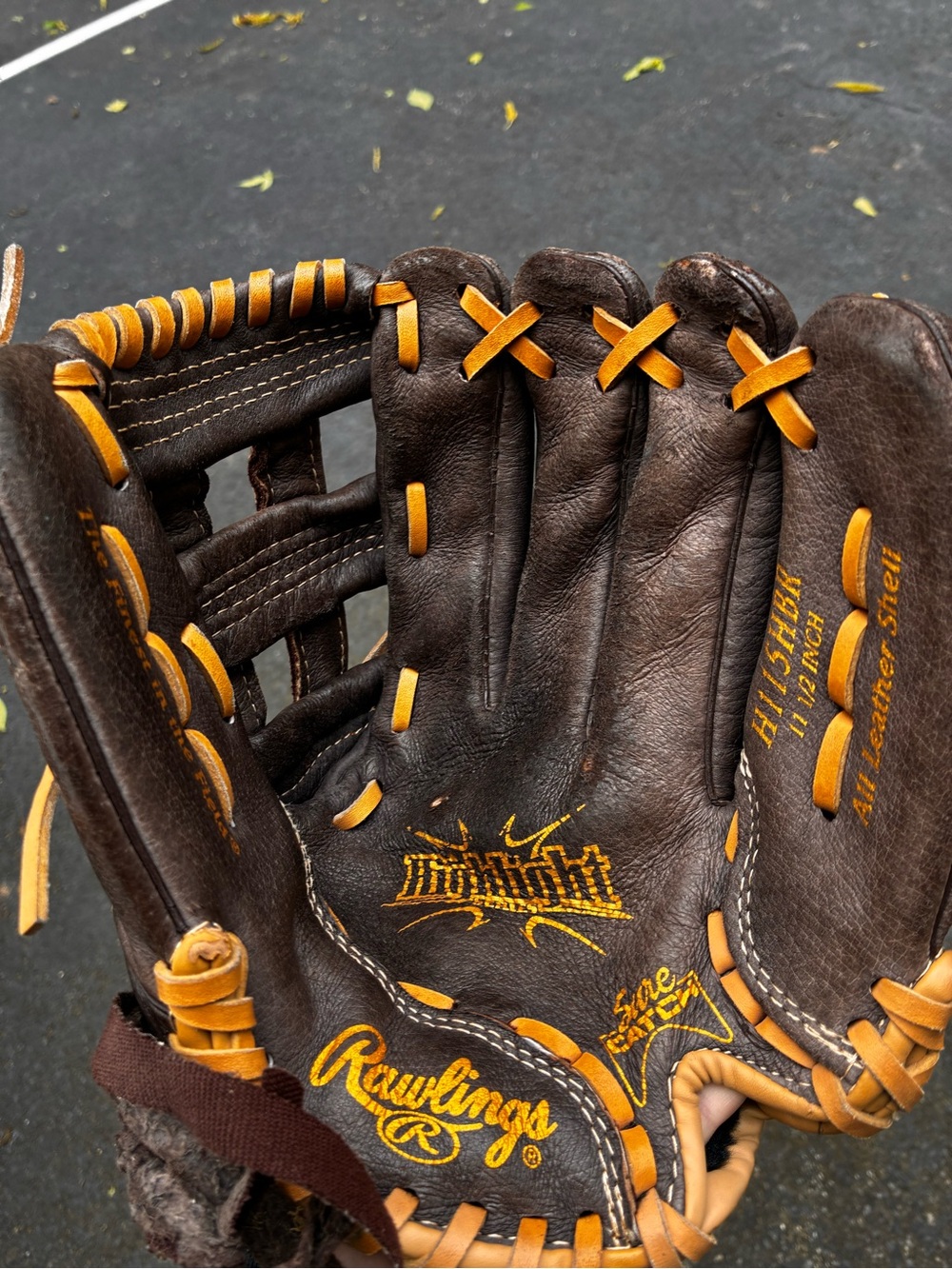 Rawlings Brown & Tan Leather Baseball Glove